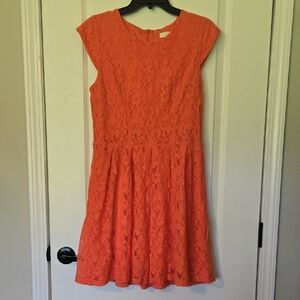 Coral‎ Lace Dress